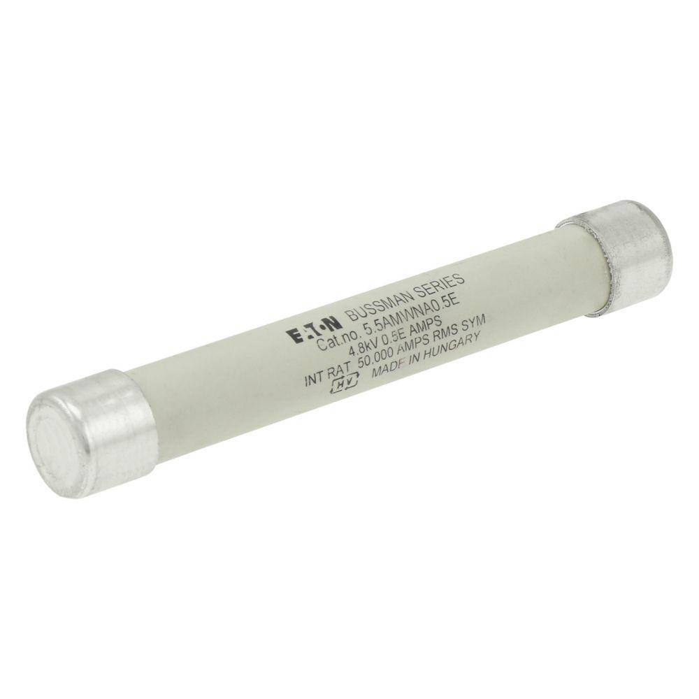 Edison 5.5AMWNA0.5E AM Series Single Barrel Medium Voltage Fuse, 0.5E A, 5.5 kV, 50 kA Interrupt, Class: E, Cartridge Body