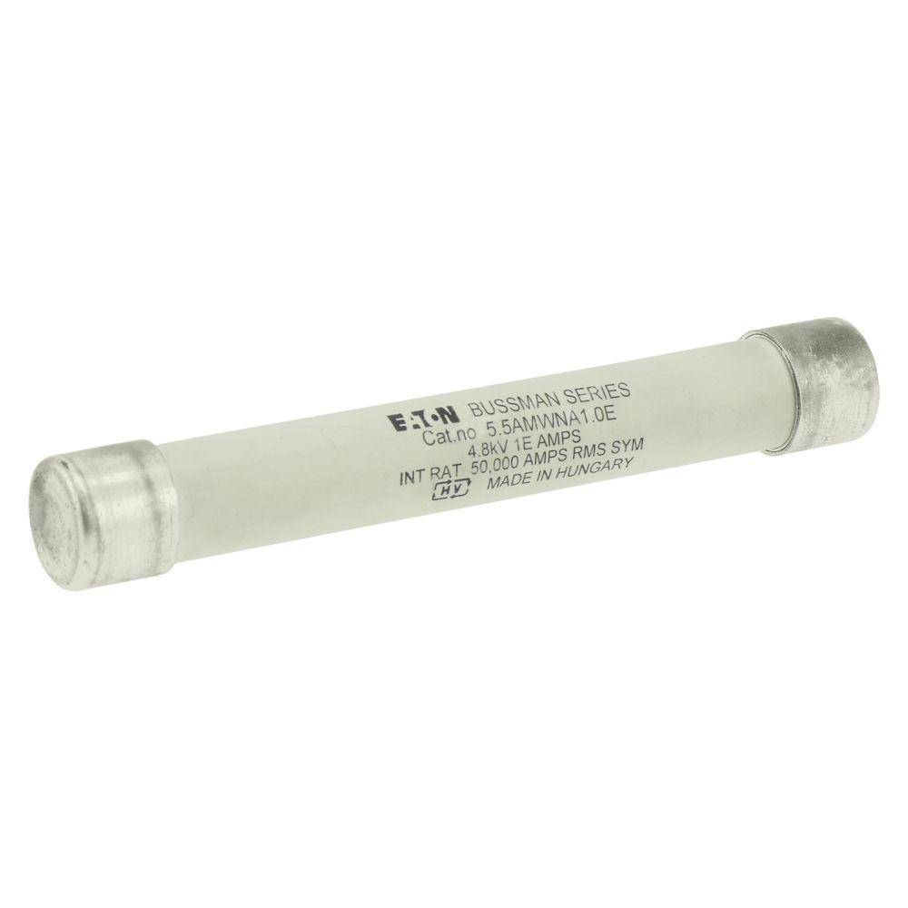 Edison 5.5AMWNA1.0E AM Series Single Barrel Medium Voltage Fuse, 1E A, 5.5 kV, 50 kA Interrupt, Class: E, Cartridge Body