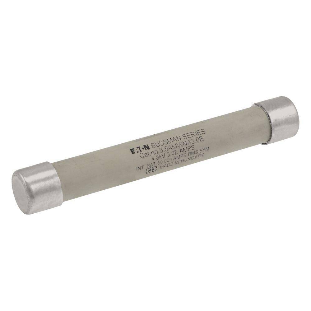 Edison 5.5AMWNA3.0E AM Series Single Barrel Medium Voltage Fuse, 3E A, 5.5 kV, 50 kA Interrupt, Class: E, Cartridge Body