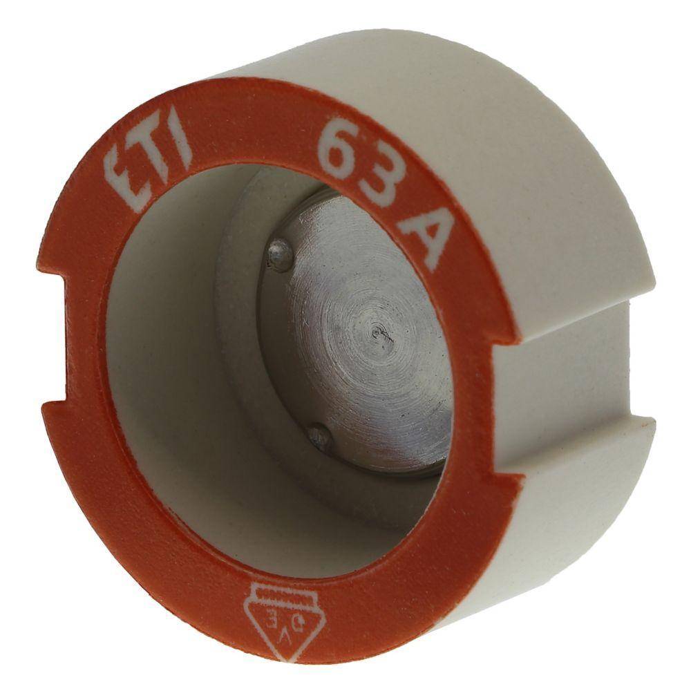 Edison 63GD33 Screw Cap Gauge Piece, For Use With DIII Size 500 V Type D and D0 Diazed Fuse Links and E33 Size Type D and D0 Fuse Bases, 63 A, Copper