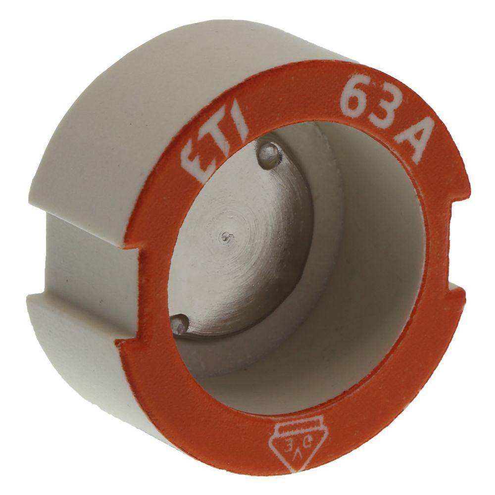 Edison 63GD33 Screw Cap Gauge Piece, For Use With DIII Size 500 V Type D and D0 Diazed Fuse Links and E33 Size Type D and D0 Fuse Bases, 63 A, Copper
