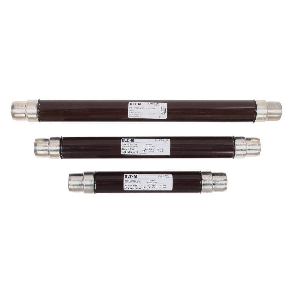 Bussmann 7.2TDLSJ6.3 Type T Back-Up Current Limiting DIN Dimensioned Medium Voltage IEC Fuse, 6.3 A, 7.2 kV, 40 kA, Cartridge Body