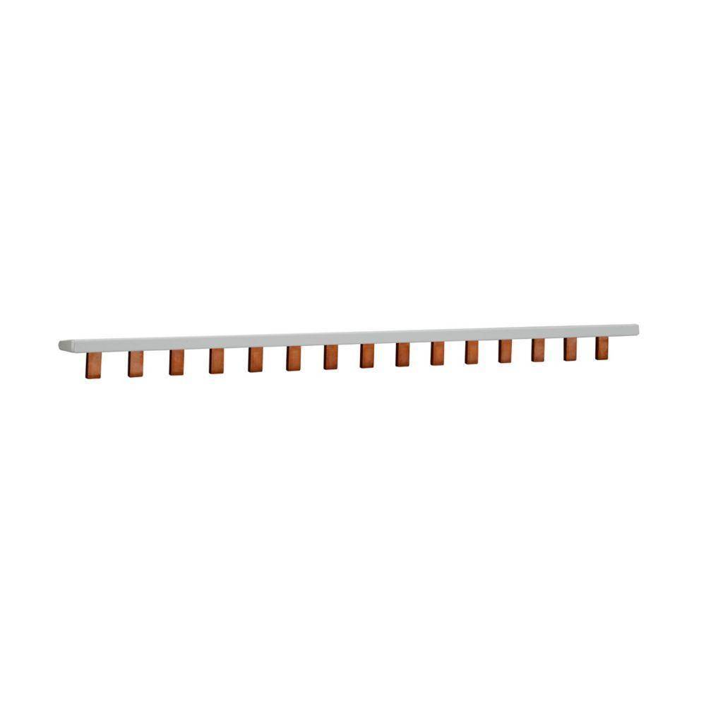 EATON BB1P100M15 1-Phase 15-Pin Modular Combination Busbar With Assembled End Cap, For Use With PV Series Class J/CC/Supplemental Non-Indicating Fuse, 100 VDC, 100 A