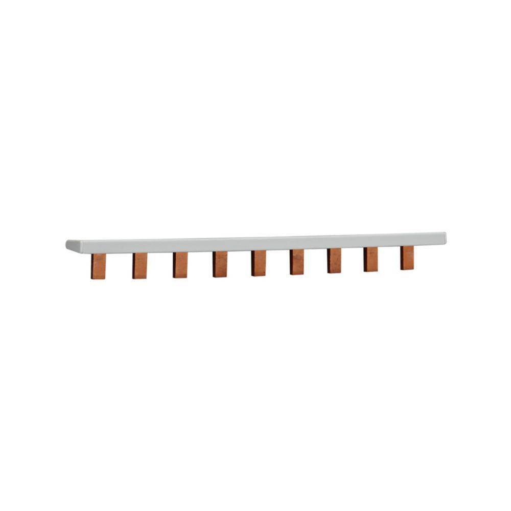 EATON BB1P100M9 1-Phase 9-Pin Modular Combination Busbar With Assembled End Cap, For Use With PV Series Class J/CC/Supplemental Non-Indicating Fuse, 100 VDC, 100 A