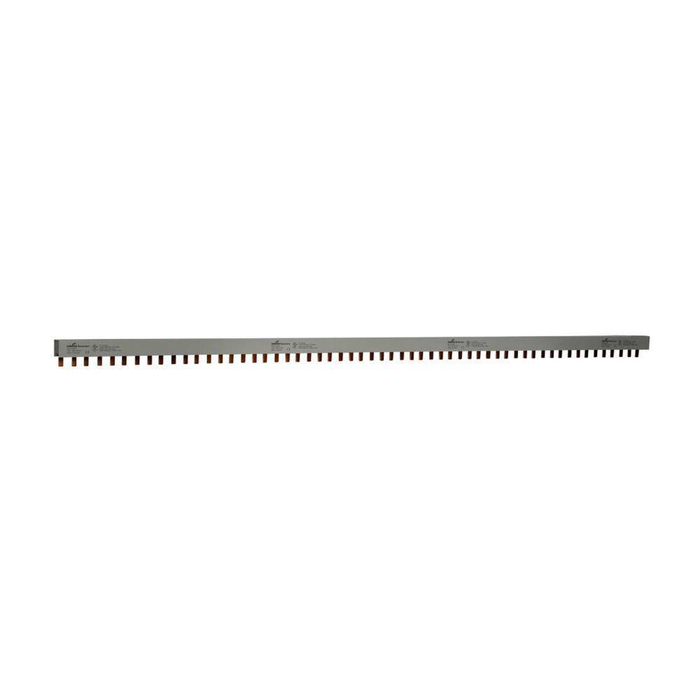 Bussmann BB3P100M57 57-Pin Cuttable Modular Combination Busbar, For Use With Class CC, Midget and PV Fuses, 600 VAC/VDC, 100 A, 3 ph, Class J, 17.8 mm Pitch