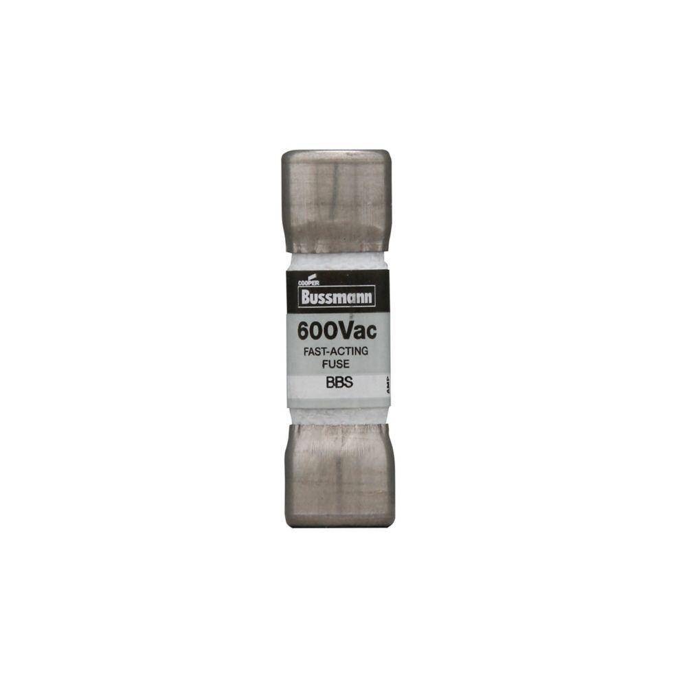 Bussmann BBS-1 Fast Acting Low Voltage Supplemental Midget Fuse, 1 A, 600 VAC, 10000 A Interrupt, Class: Supplemental, Cartridge Body