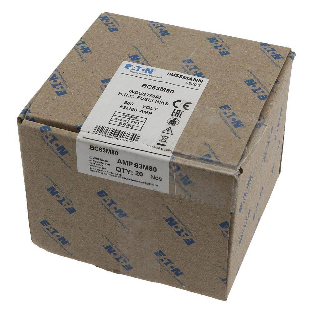 Bussmann BC63M80 British Standard Low Voltage Fuse Link, 500 VAC, 80 A