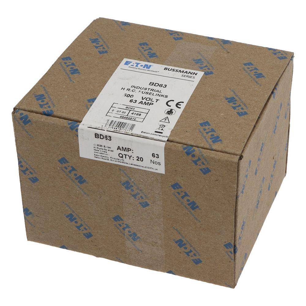 Edison BD63 Fuse Link, 415/250 VAC/VDC, 63 A