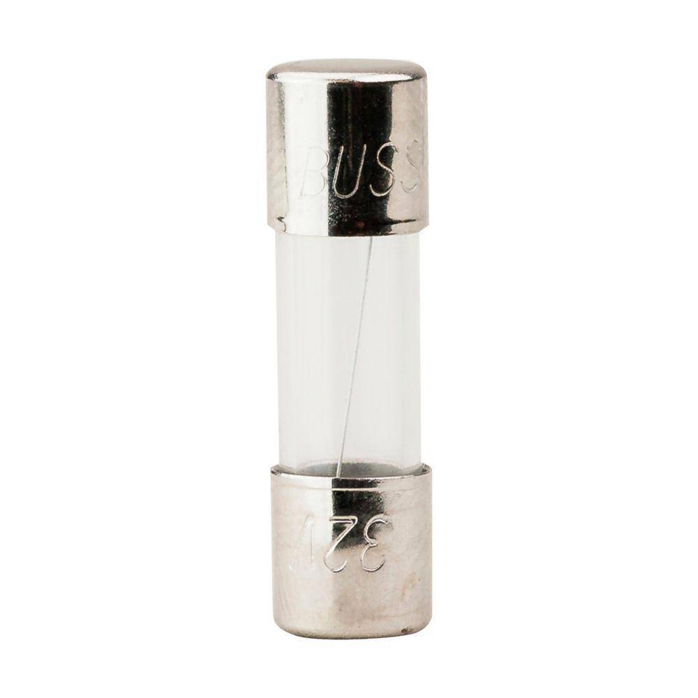 Bussmann AGW-4 Current Limiting Small Dimension Fast Acting Fuse With Nickel Plated Brass End Caps, 4 A, 32 VAC, 1 kA Interrupt, Cylindrical Body