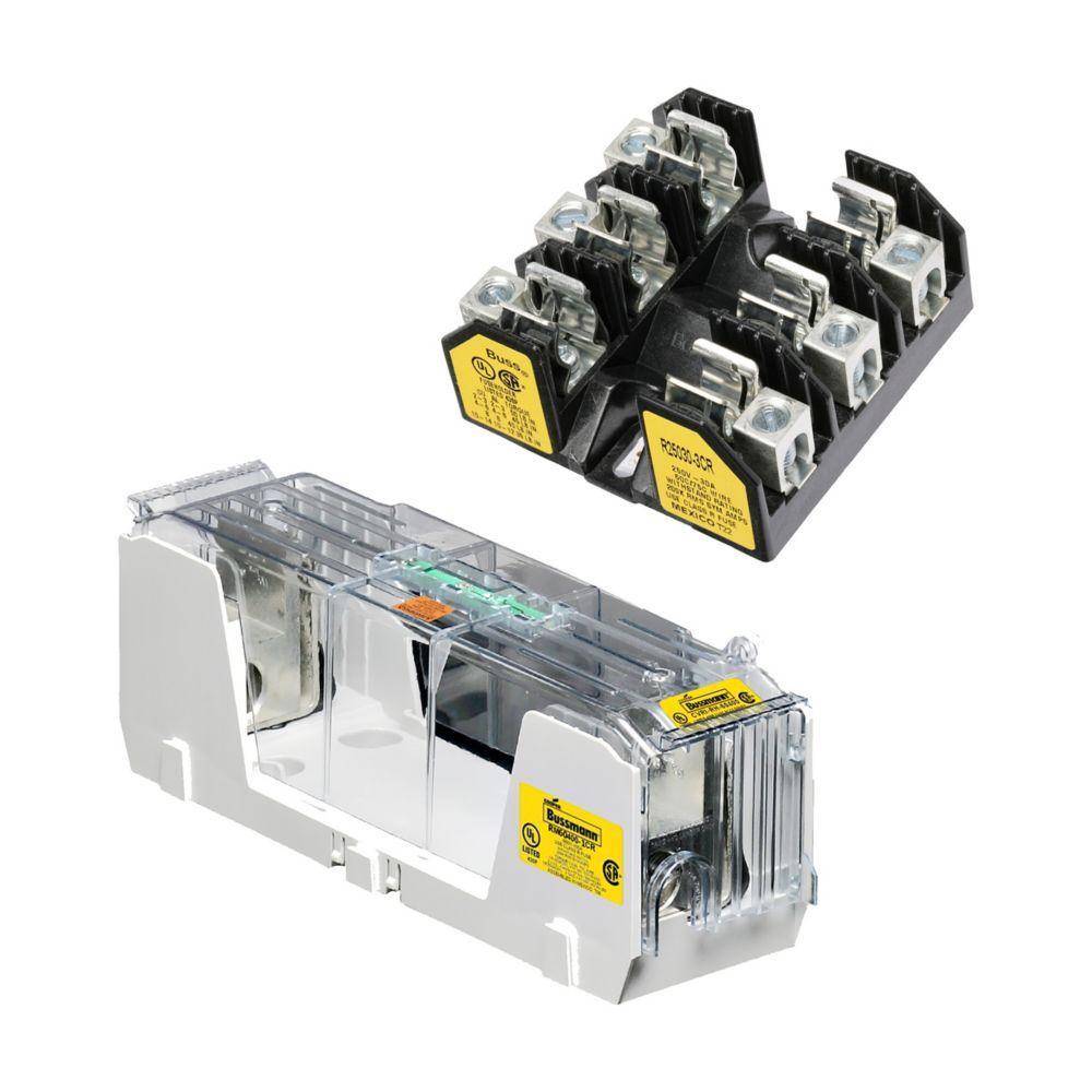 Bussmann BK/RM25600-1CR Modular Fuse Block, 250 V, 600 A, Class: R, (2) 4 AWG to 500 kcmil Wire, 1 Pole