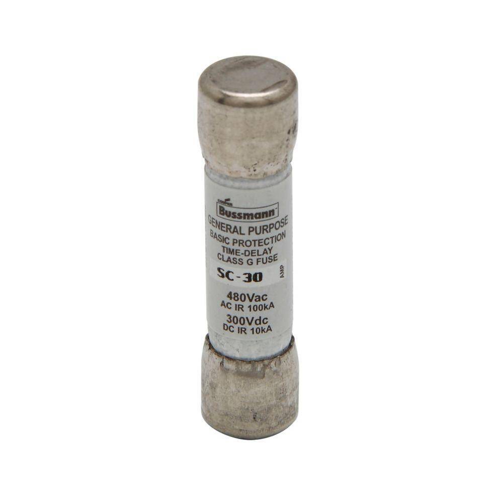 Bussmann BK/SC-25 Time Delay Fuse, 25 A, 480 VAC/300 VDC, 10/100 kA Interrupt, G Class