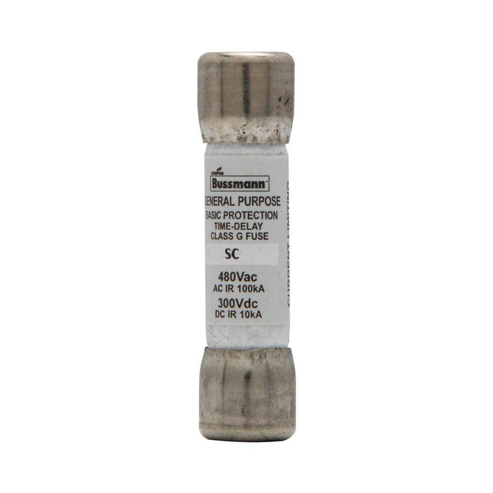 Bussmann BK/SC-25 Time Delay Fuse, 25 A, 480 VAC/300 VDC, 10/100 kA Interrupt, G Class
