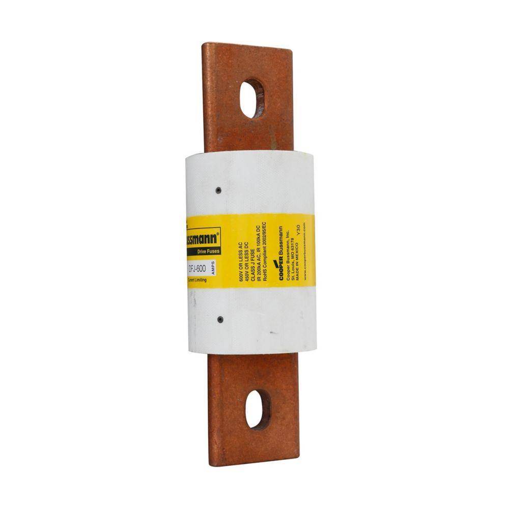 Bussmann DFJ-450 Current Limiting High Speed Fuse, 450 A, 600 VAC/450 VDC, 100/200 kA Interrupt, J Class, Cartridge Body