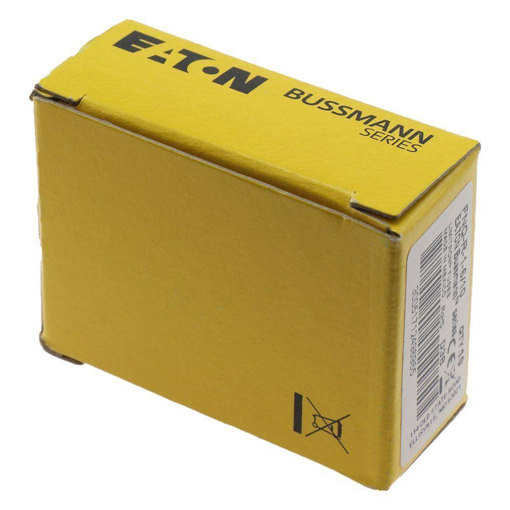 Bussmann Limitron™ CC-Tron® FNQ-R-1-6/10 Advanced Protection Current Limiting High Inrush Low Voltage Time Delay Fuse, 1.6 A, 600 V, 200 kA Interrupt, CC Class, Cartridge Body