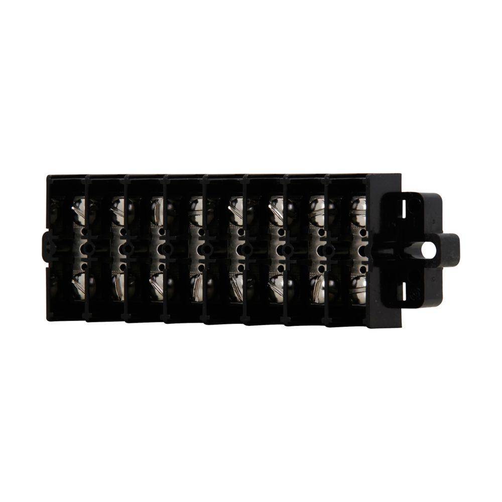 Bussmann KU12-00WCNUV Terminal Block Strips and Barrier Block, 600 V, 60 A, Black
