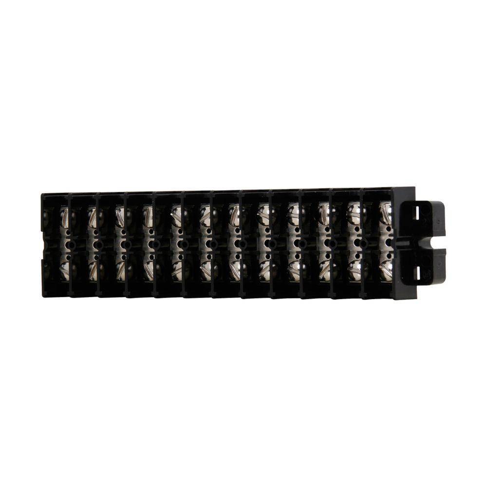 Bussmann KUX12-NUV Short Block Terminal Block Strips and Barrier Block, 600 V, 60 A, Black