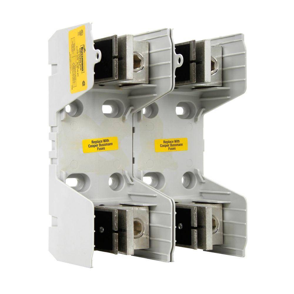 Edison RM25030-2QR Modular Ferrule Fuse Block, 250 V, 30 A, 18 to 10 AWG Cu Wire, 2 Poles