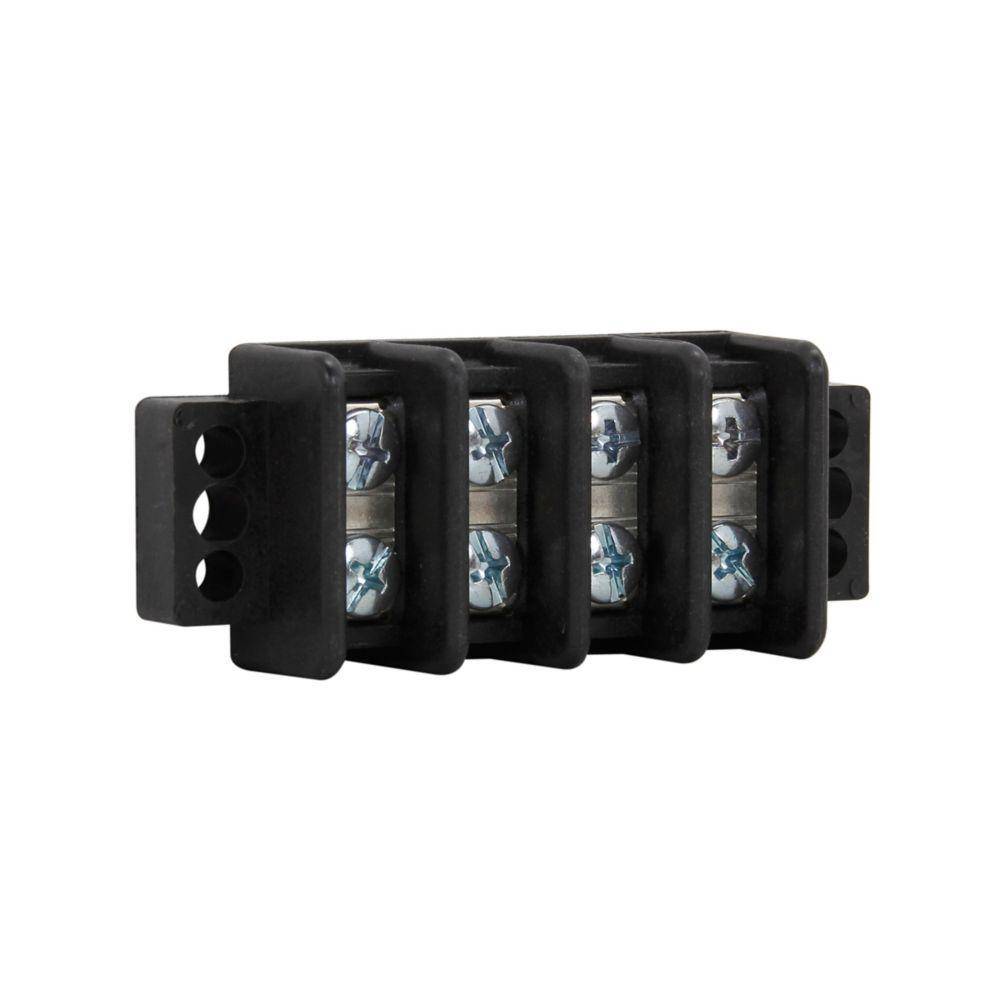 Bussmann TB300-02QC2 Terminal Block Strips and Barrier Block, 600 V, 30 A, Black