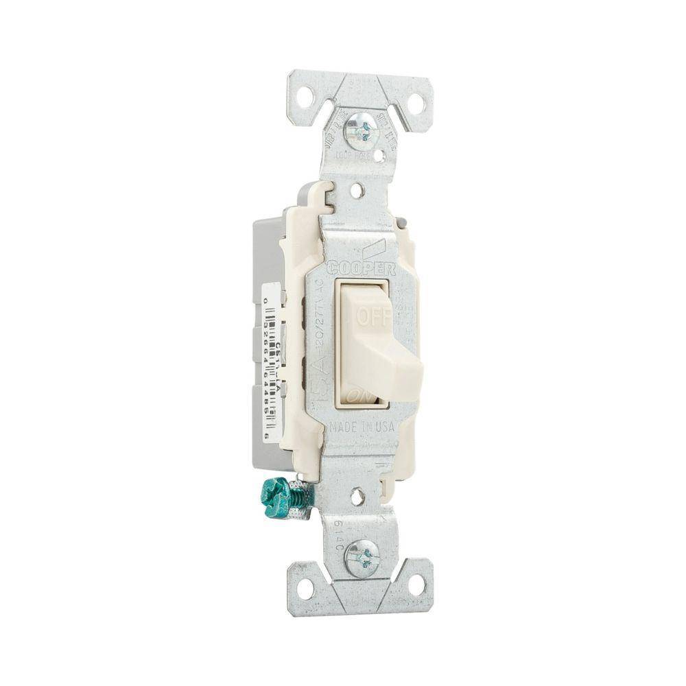 EATON Arrow Hart CS115LA Heavy Duty Specification Grade AC Toggle Switch, 120/277 V, 15 A, 1/2 hp, 2 hp Power Rating