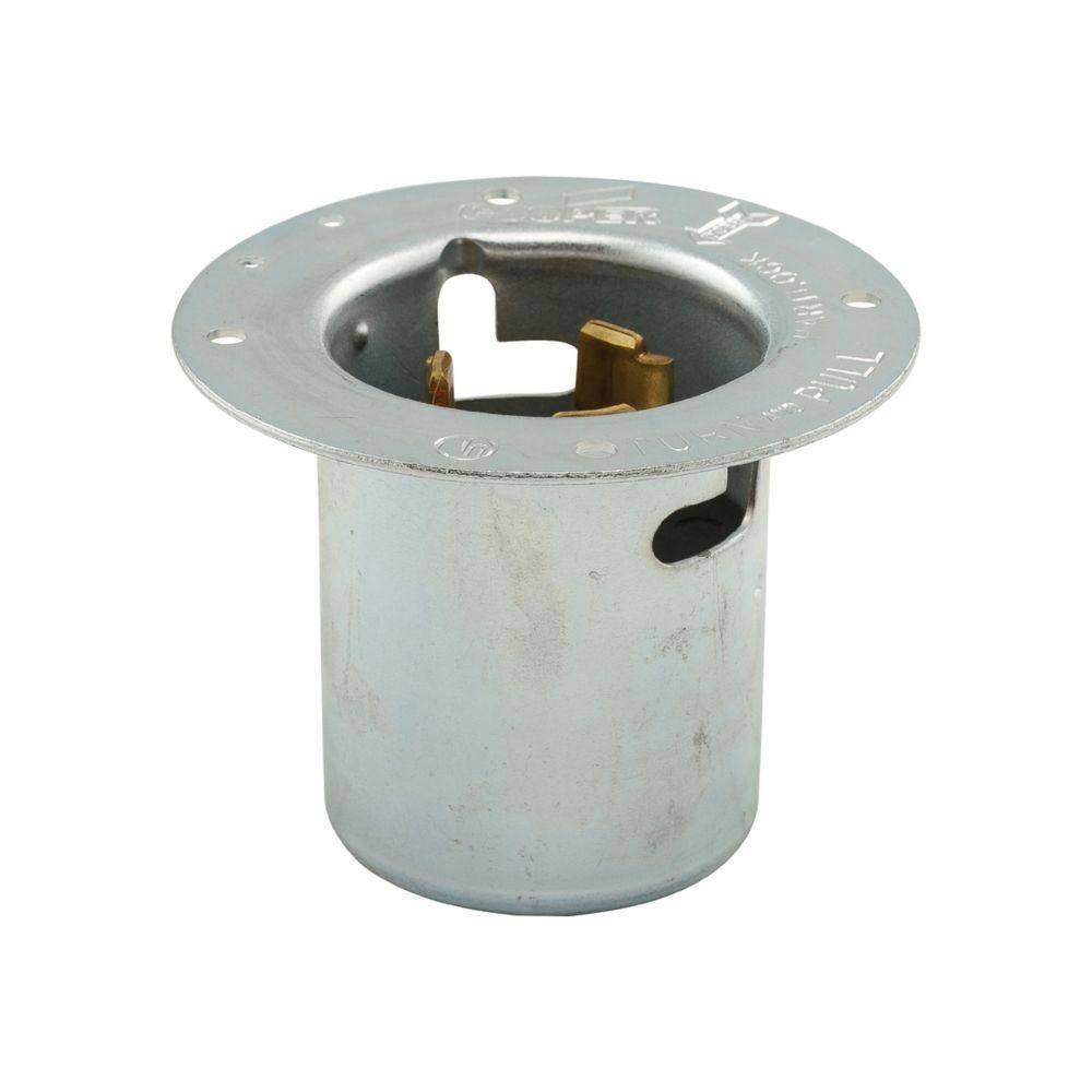 EATON Arrow Hart® Hart-Lock® CS8175 Flanged Inlet Locking Flanged Inlet, 480 V, 50 A, 3 Poles, 4 Wires, Steel