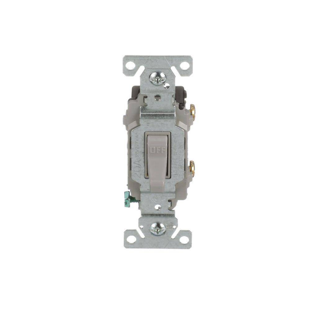 EATON Arrow Hart CSB120GY Specification Grade Toggle Switch, 120/277 V, 20 A, 1/2 hp Power Rating
