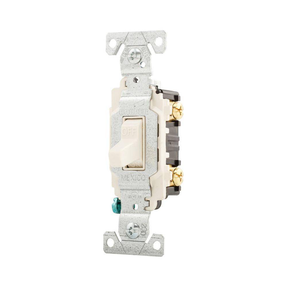 EATON Arrow Hart® CSB120LA Toggle Switch, 120/277 VAC, 20 A, 1/2 hp Power Rating
