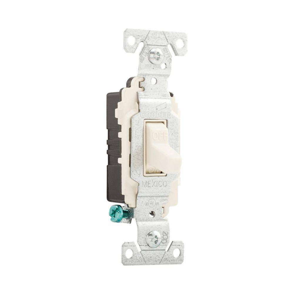 EATON Arrow Hart® CSB120LA Toggle Switch, 120/277 VAC, 20 A, 1/2 hp Power Rating