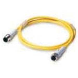 EATON CSDS4A4CY2201.5-D Global Plus Cordset, M12 4-Pin Euro (Micro) Straight Female to Straight Male Double-Ended Connector, 4.9 ft L Cable