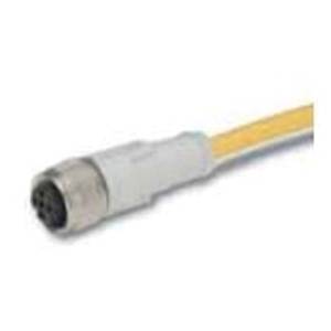 EATON CSDS4A4RY2205-DR Global Plus Cordset, M12 4-Pin Euro (Micro) Straight Female to Straight Male Connector, 16.4 ft L Cable