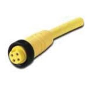 EATON CSMS4A4CY1606ADC Global Plus Cordset, 4-Pin AC/DC Mini Straight Female Double-Ended Connector, 19.7 ft L Cable