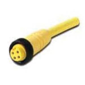 EATON CSMS5A5CY1602ADC Global Plus Cordset, 5-Pin AC/DC Mini Straight Female Double-Ended Connector, 6-1/2 ft L Cable