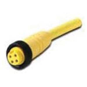 EATON CSMS5A5CY1606ADC Global Plus Cordset, 5-Pin AC/DC Mini Straight Female Double-Ended Connector, 19.7 ft L Cable