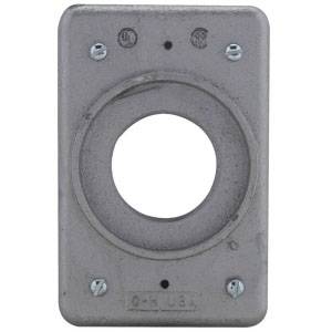 Crouse-Hinds DS21G Grounding Receptacle Electric Box Cover With Gasket, Feraloy Iron Alloy