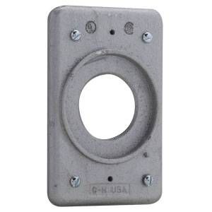 Crouse-Hinds DS21G Grounding Receptacle Electric Box Cover With Gasket, Feraloy Iron Alloy