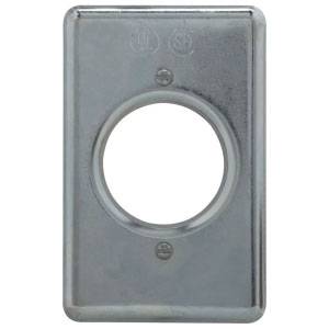 Crouse-Hinds DS35 Receptacle Cover With Gasket, 2-3/4 in L x 0.2 in W, Receptacle Cover, Sheet Steel