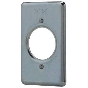 Crouse-Hinds DS35 Receptacle Cover With Gasket, 2-3/4 in L x 0.2 in W, Receptacle Cover, Sheet Steel