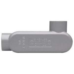EATON Crouse-Hinds Condulet® LL35 Type LL Conduit Outlet Body, 1 in Hub, 5 Form, 12.2 cu-in Capacity, Die Cast Copper-Free Aluminum, Epoxy Powder Coated