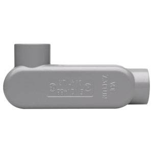 Crouse-Hinds Condulet® LR35 5 Series Type LR Corrosion-Resistant Conduit Outlet Body, 1 in Hub, 5 Form, 12.2 cu-in Capacity, Die Cast Copper-Free Aluminum, Epoxy Powder Coated