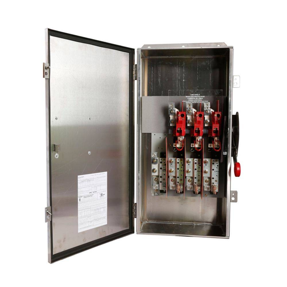 EATON DH327NWK Enhanced Visible Blade Fusible Safety Switch, 240 V, 800 A, 3 Poles