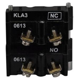 EATON E30KLA3 Multi-Function Square Standard Contact Block, 30.5 mm, 1NC-1NO Contact, 10 A at 600 VAC, 10 A at 250 VDC Contact, Silver Contact