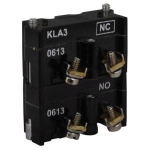 EATON E30KLA3 Multi-Function Square Standard Contact Block, 30.5 mm, 1NC-1NO Contact, 10 A at 600 VAC, 10 A at 250 VDC Contact, Silver Contact