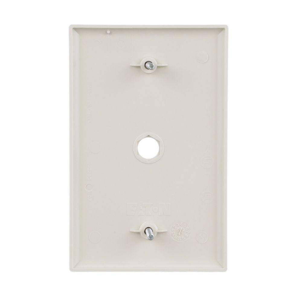 EATON Arrow Hart™ Eaton Wiring Devices PJ11LA Medium Size Combination Wallplate, 1 Gangs, 3.12 in W, Polycarbonate/Thermoplastic, Surface/Threaded Mount