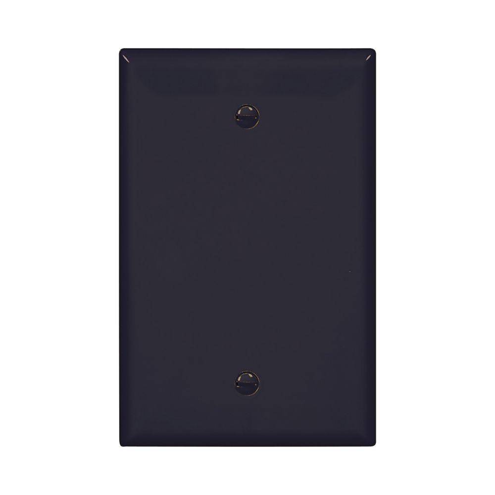 EATON Arrow Hart™ PJ13BK PJ Series Mid-Sized Blank Wall Plate, 1 Gangs, 3.12 in W x 4.87 in H, Polycarbonate/Thermoplastic, Black