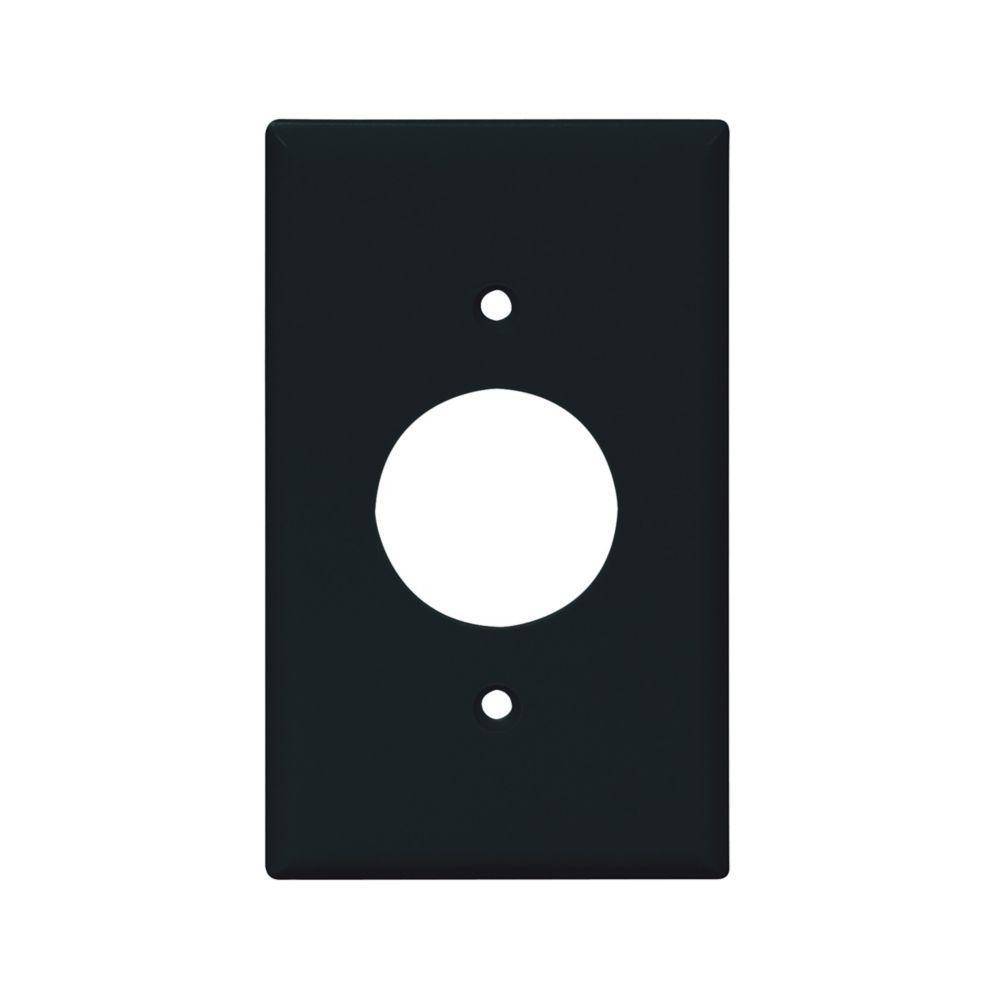 EATON Arrow Hart™ PJ7BK PJ Series Mid-Sized Power Outlet Wall Plate, 1 Gangs, 3.12 in W x 4.87 in H, Polycarbonate/Thermoplastic, Black
