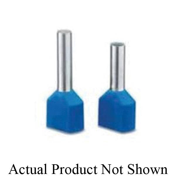 EATON XBAFT13 IEC-XB Non-Insulated Twin Ferrule, 10 AWG, 0.98 in L, Electrolytic Copper, Yellow