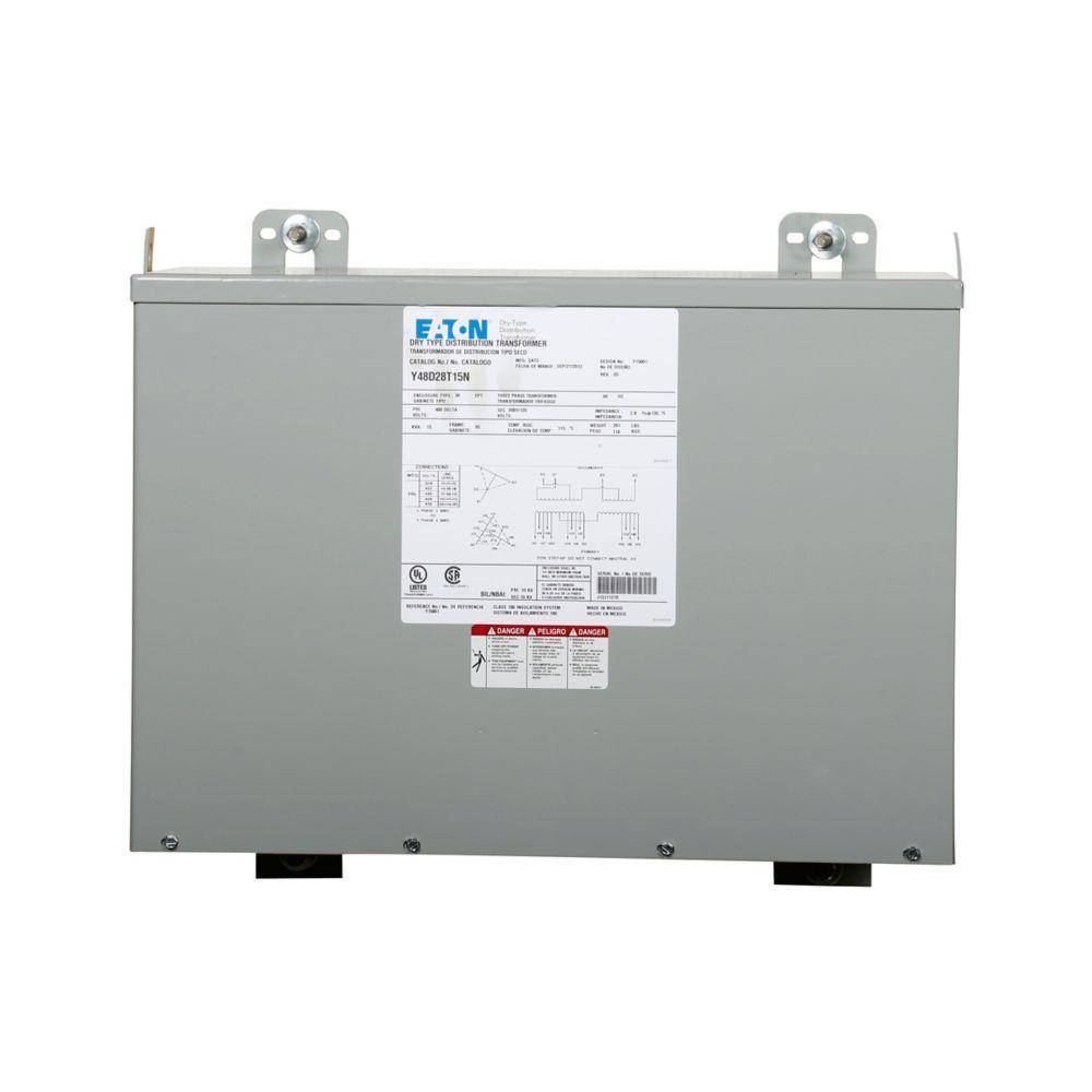 EATON Z48D28T15CUS64X Type EPTZ Encapsulated Transformer, 480 V Primary, 208Y to 120 V Secondary, 15 kVA Power Rating, 50 to 60 Hz, 3 Phase