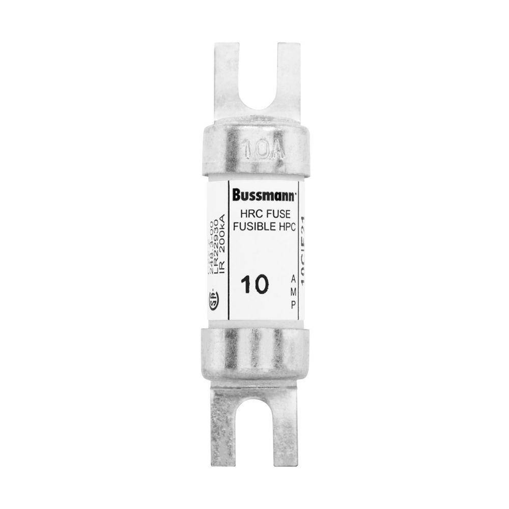 Bussmann 10CIF21 CIF21 HRCI-CA Canadian Industrial Non-Indicating Fuse, 10 A, 600 VAC/250 VDC, 200 kA Interrupt, Cartridge Body