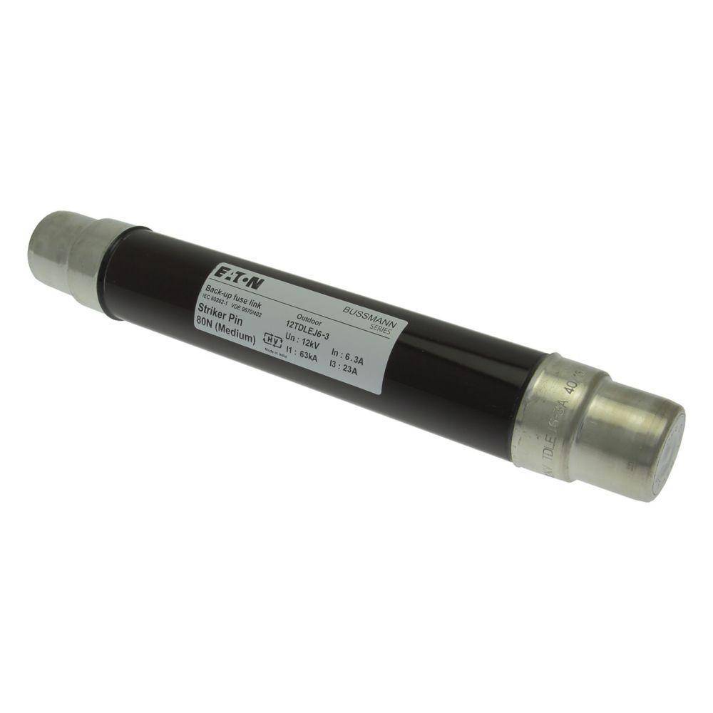 Edison 12TDLEJ6.3 Medium Voltage A and T Range Resin Seal Fuse Link, 12 kV, 6.3 A
