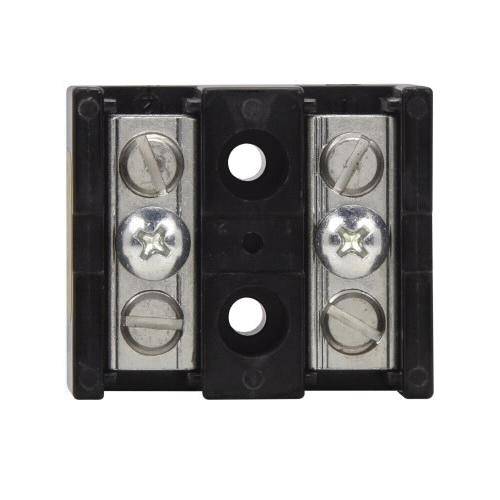 Bussmann 14002-2 Barrier Power Terminal Block, 600 VAC/VDC, 115 A, 14 to 2 AWG Wire, Black