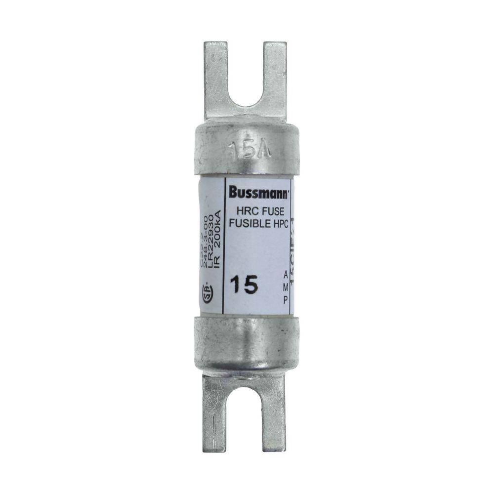 Bussmann 15CIF21 Canadian Non-Indicating Specialty Fuse, 15 A, 600 VAC, 200 A Interrupt, Cartridge Blade Body
